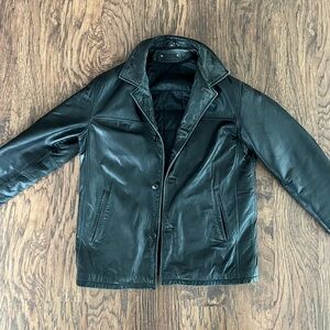 all leather black jacket 100% real leather
